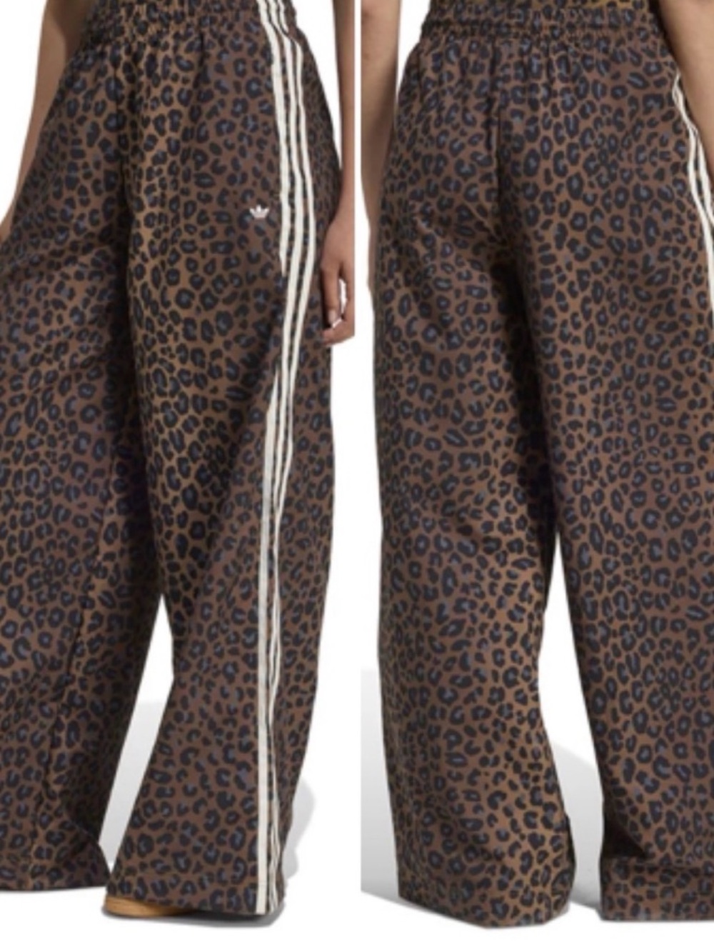 NWT Adidas Leopard Print Wide Leg Pants